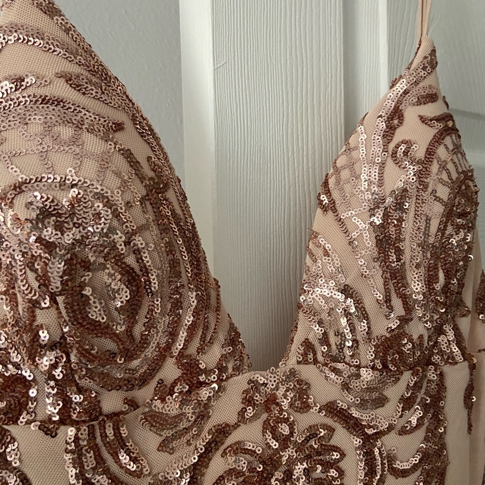 Fashion Nova Rose Gold Formal Dress - Picture 4 of 9